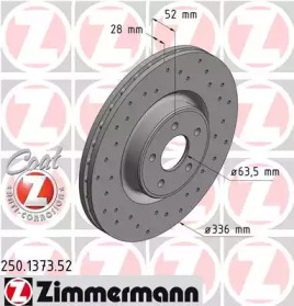 Тормозной диск (ZIMMERMANN: 250.1373.52)