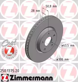 Тормозной диск (ZIMMERMANN: 250.1375.20)