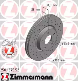 Тормозной диск (ZIMMERMANN: 250.1375.52)