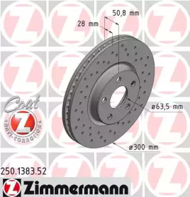 Тормозной диск (ZIMMERMANN: 250.1383.52)