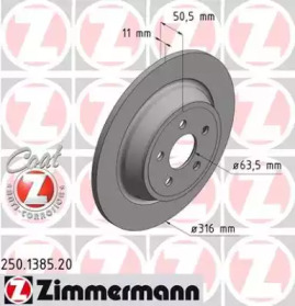 Тормозной диск (ZIMMERMANN: 250.1385.20)