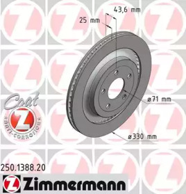 Тормозной диск (ZIMMERMANN: 250.1388.20)