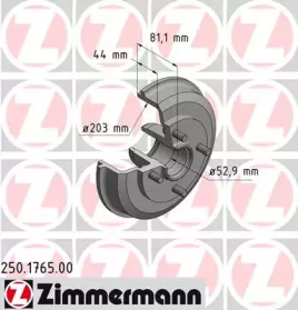 Тормозный барабан (ZIMMERMANN: 250.1765.00)