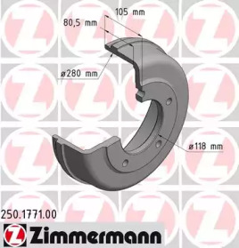 Тормозный барабан (ZIMMERMANN: 250.1771.00)