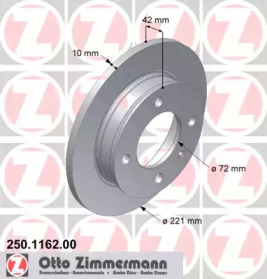 Тормозной диск (ZIMMERMANN: 250.1162.00)