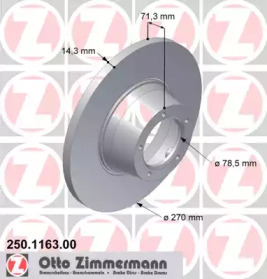 Тормозной диск (ZIMMERMANN: 250.1163.00)