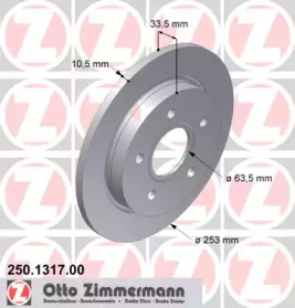 Тормозной диск (ZIMMERMANN: 250.1317.00)