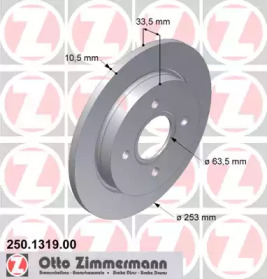 Тормозной диск (ZIMMERMANN: 250.1319.00)