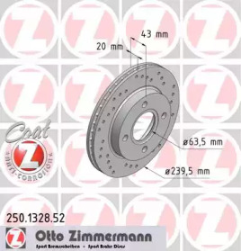 Тормозной диск (ZIMMERMANN: 250.1328.52)