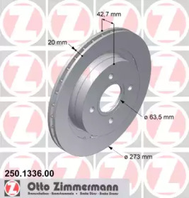 Тормозной диск (ZIMMERMANN: 250.1336.00)