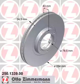 Тормозной диск (ZIMMERMANN: 250.1339.00)