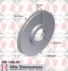 Тормозной диск (ZIMMERMANN: 250.1342.00)