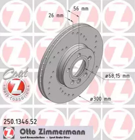 Тормозной диск (ZIMMERMANN: 250.1346.52)