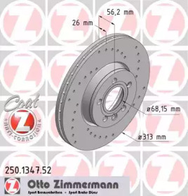 Тормозной диск (ZIMMERMANN: 250.1347.52)