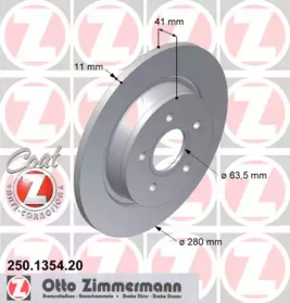 Тормозной диск (ZIMMERMANN: 250.1354.20)