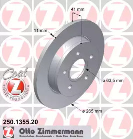 Тормозной диск (ZIMMERMANN: 250.1355.20)