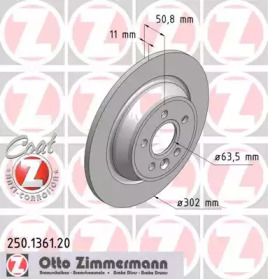 Тормозной диск (ZIMMERMANN: 250.1361.20)