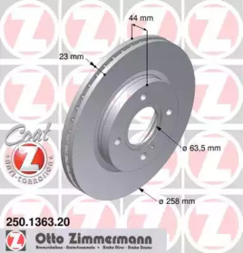 Тормозной диск (ZIMMERMANN: 250.1363.20)