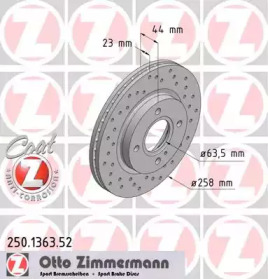 Тормозной диск (ZIMMERMANN: 250.1363.52)