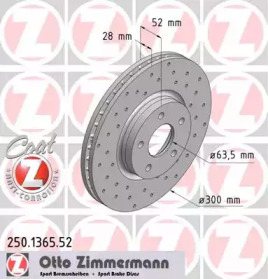 Тормозной диск (ZIMMERMANN: 250.1365.52)