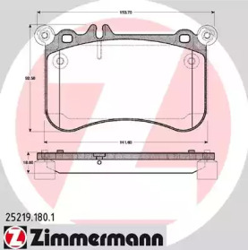 Комплект тормозных колодок (ZIMMERMANN: 25219.180.1)