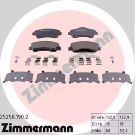 Комплект тормозных колодок (ZIMMERMANN: 25250.190.2)