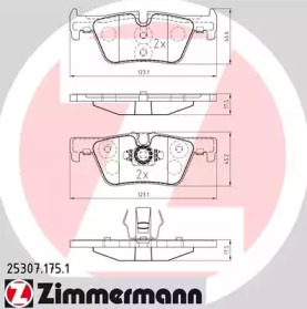 Комплект тормозных колодок (ZIMMERMANN: 25307.175.1)