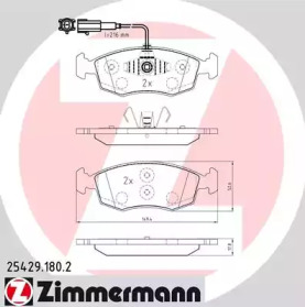 Комплект тормозных колодок (ZIMMERMANN: 25429.180.2)