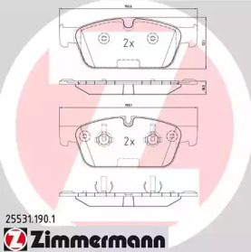 Комплект тормозных колодок (ZIMMERMANN: 25531.190.1)