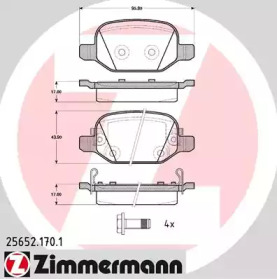 Комплект тормозных колодок (ZIMMERMANN: 25652.170.1)