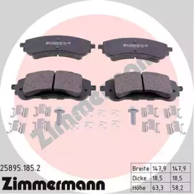 Комплект тормозных колодок (ZIMMERMANN: 25895.185.2)