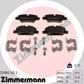 Комплект тормозных колодок (ZIMMERMANN: 25980.165.2)