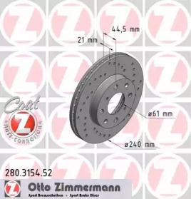 Тормозной диск (ZIMMERMANN: 280.3154.52)