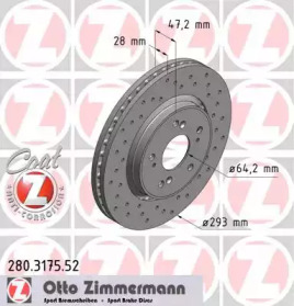 Тормозной диск (ZIMMERMANN: 280.3175.52)