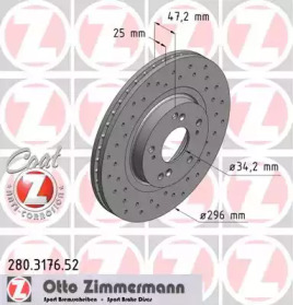 Тормозной диск (ZIMMERMANN: 280.3176.52)