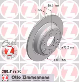 Тормозной диск (ZIMMERMANN: 280.3179.20)