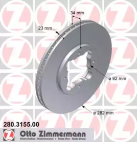 Тормозной диск (ZIMMERMANN: 280.3155.00)