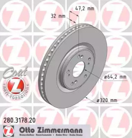 Тормозной диск (ZIMMERMANN: 280.3178.20)