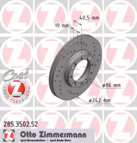 Тормозной диск (ZIMMERMANN: 285.3502.52)