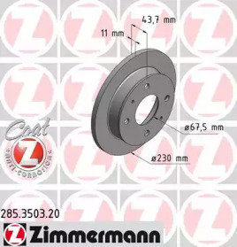 Тормозной диск (ZIMMERMANN: 285.3503.20)