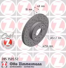 Тормозной диск (ZIMMERMANN: 285.3505.52)