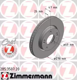 Тормозной диск (ZIMMERMANN: 285.3507.20)