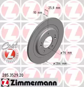 Тормозной диск (ZIMMERMANN: 285.3529.20)