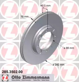 Тормозной диск (ZIMMERMANN: 285.3502.00)