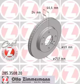 Тормозной диск (ZIMMERMANN: 285.3508.20)