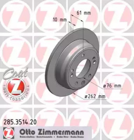 Тормозной диск (ZIMMERMANN: 285.3514.20)