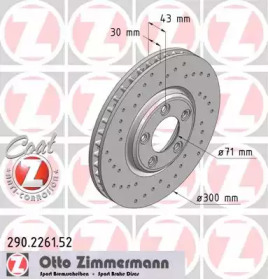 Тормозной диск (ZIMMERMANN: 290.2261.52)