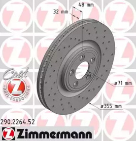 Тормозной диск (ZIMMERMANN: 290.2264.52)