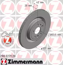 Тормозной диск (ZIMMERMANN: 290.2271.20)