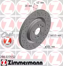 Тормозной диск (ZIMMERMANN: 290.2271.52)